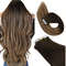 Ugeat TapeIn Hair Extensions  100 Real Brazilian Remy Human Hair Seamless Skin Weft For Natural Str 10