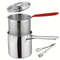 4Piece Stainless Steel Tempura Fryer Pot Set Small Deep Frying Pan With Basket Lid For Kitchen Co 0