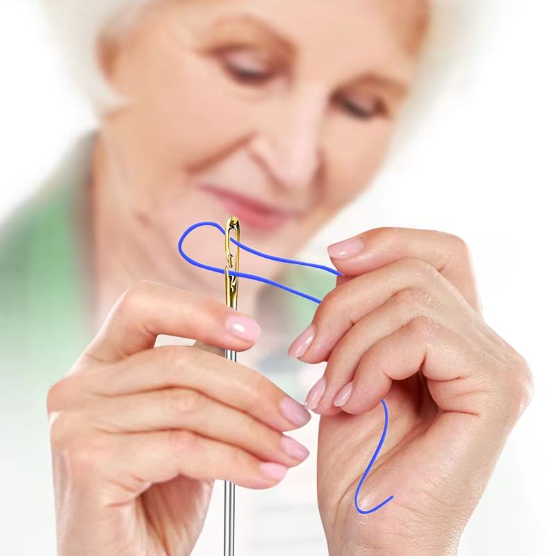 12Piece Easy Thread Blind Sewing Needles Stainless Steel SelfThreading Needles For Elderly DIY Se 5