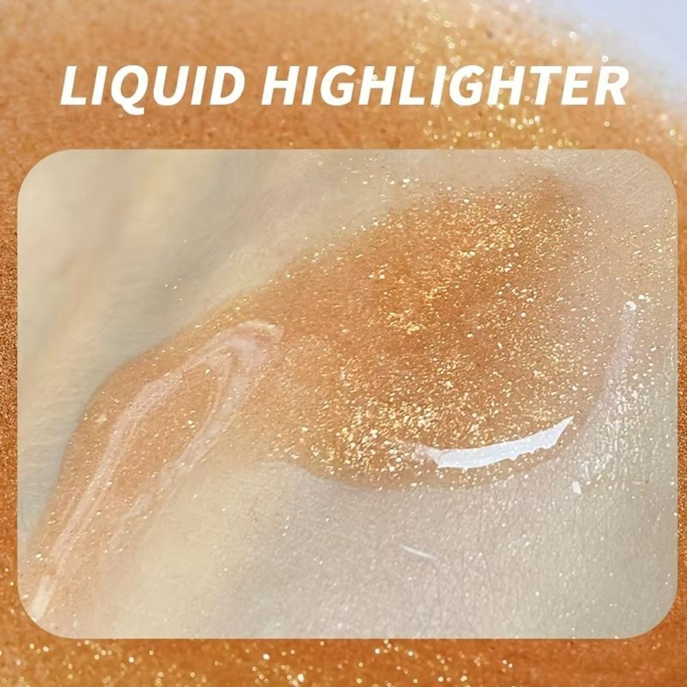 USHAS 4Color Liquid Highlighter Makeup LongLasting Brightening Body Facial Illuminator With Moist 5