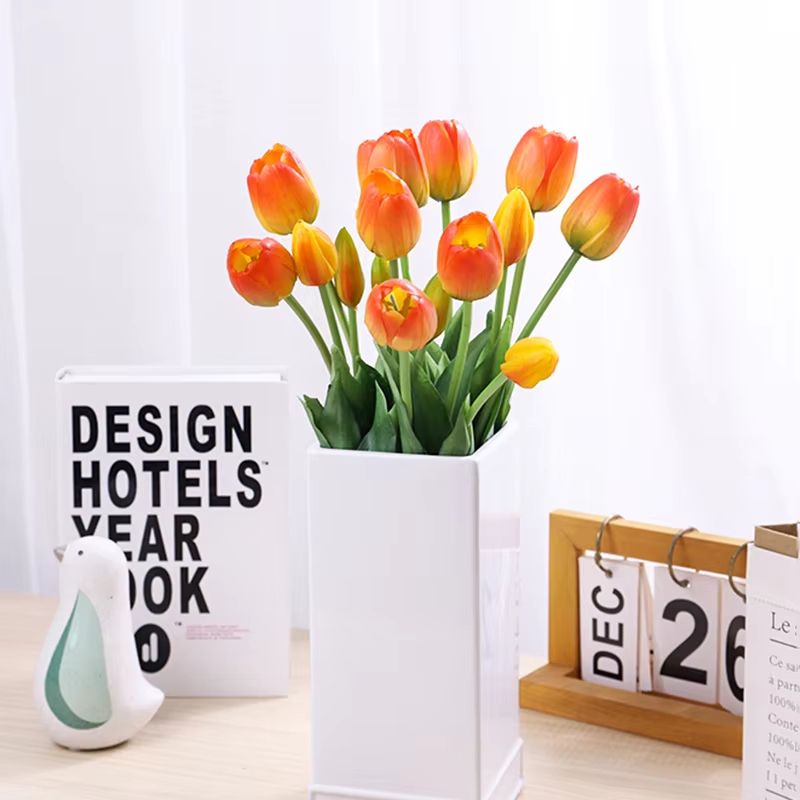 5pcs Real Touch Artificial Tulips HighQuality Pink Silicone Fake Flowers For Home Decor Weddings 2