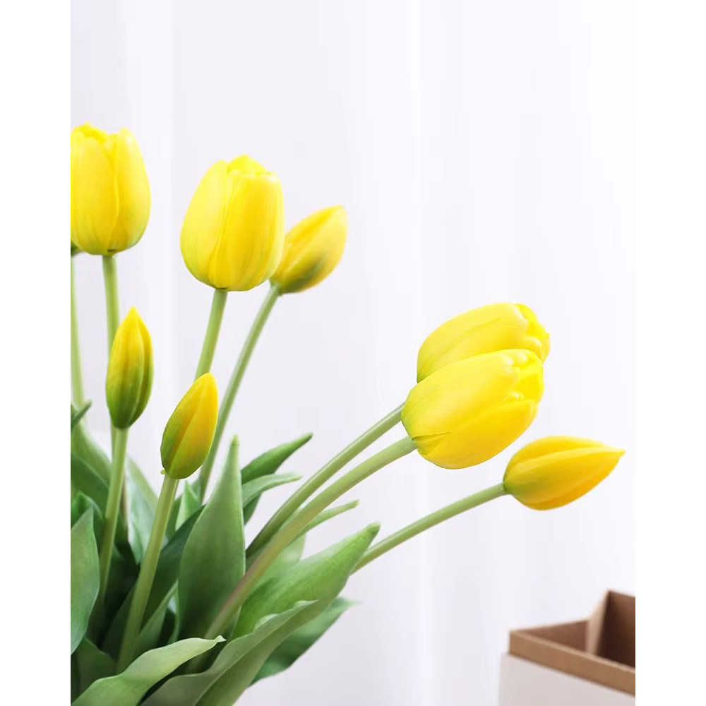 5pcs Real Touch Artificial Tulips HighQuality Pink Silicone Fake Flowers For Home Decor Weddings 4