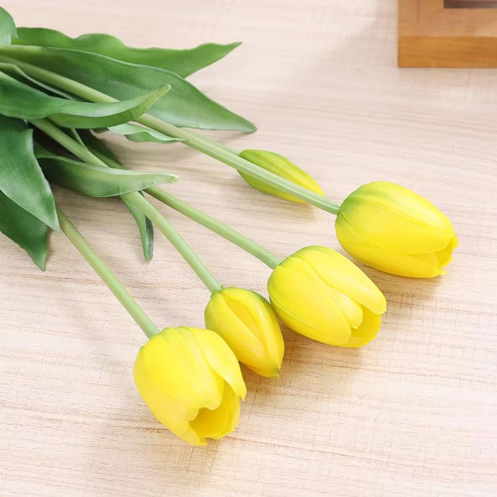 5pcs Real Touch Artificial Tulips HighQuality Pink Silicone Fake Flowers For Home Decor Weddings 8