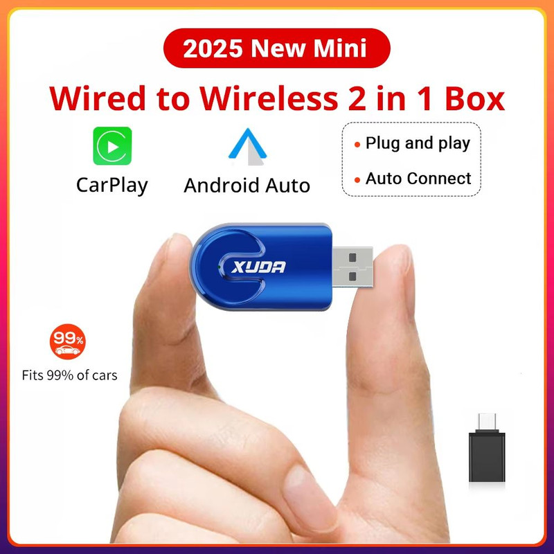 XUDA Wireless CarPlay Android Auto Adapter Smart PlugandPlay Mini Box For Fast WiFi Connection Un 9