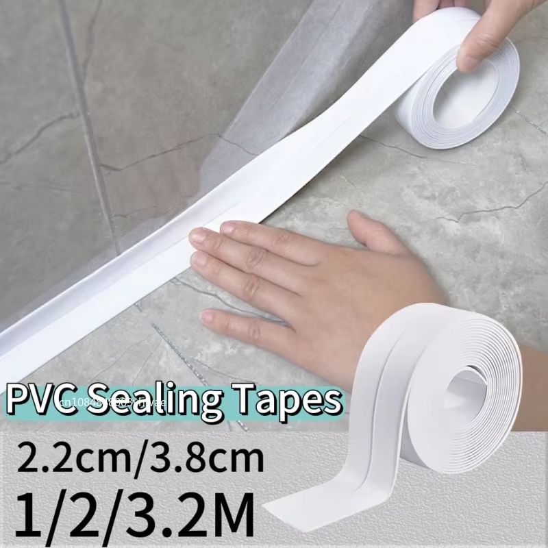 Waterproof SelfAdhesive Caulk Sealing Tape PVC OilProof Kitchen Sink Bathroom Edge Strip 1m 2m 0