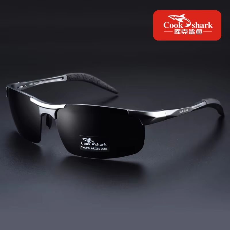 Cook Shark Aluminum Magnesium Sunglasses Mens HD Polarized Driving Glasses With Lightweight Frame 10