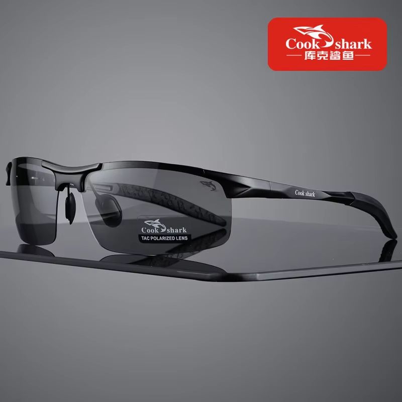 Cook Shark Aluminum Magnesium Sunglasses Mens HD Polarized Driving Glasses With Lightweight Frame 13