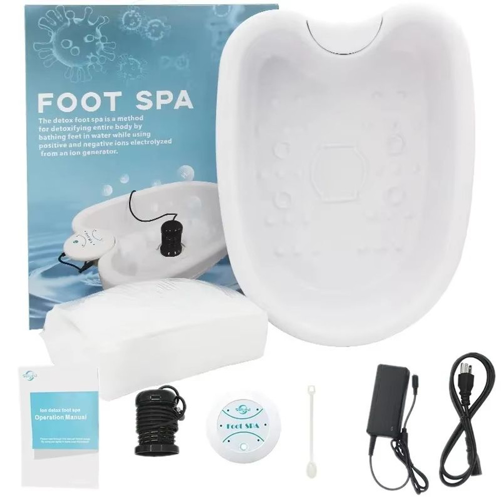 Ionic Detox Foot Bath Massage Machine With Basin Electric Foot Spa Massager With Vibration Deep C 0
