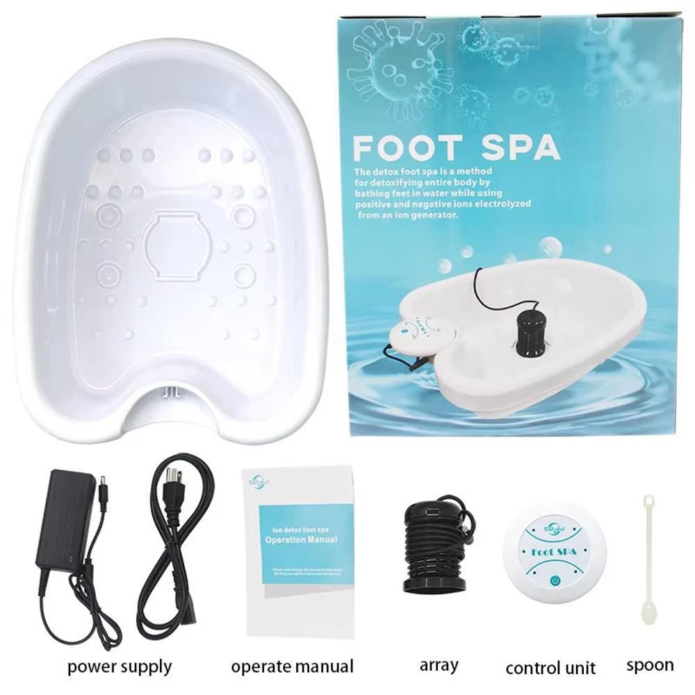 Ionic Detox Foot Bath Massage Machine With Basin Electric Foot Spa Massager With Vibration Deep C 6