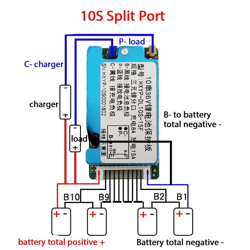 10S 36V 13S 48V Lithiumion Battery Protection Board BMS 15A20A With Temperature Sensor Heat Sink 4