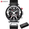 Curren 8329 Mens Luxury Military Sport Watch Leather Strap Quartz Wristwatch For Everyday Formal 14