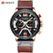 Curren 8329 Mens Luxury Military Sport Watch Leather Strap Quartz Wristwatch For Everyday Formal 8