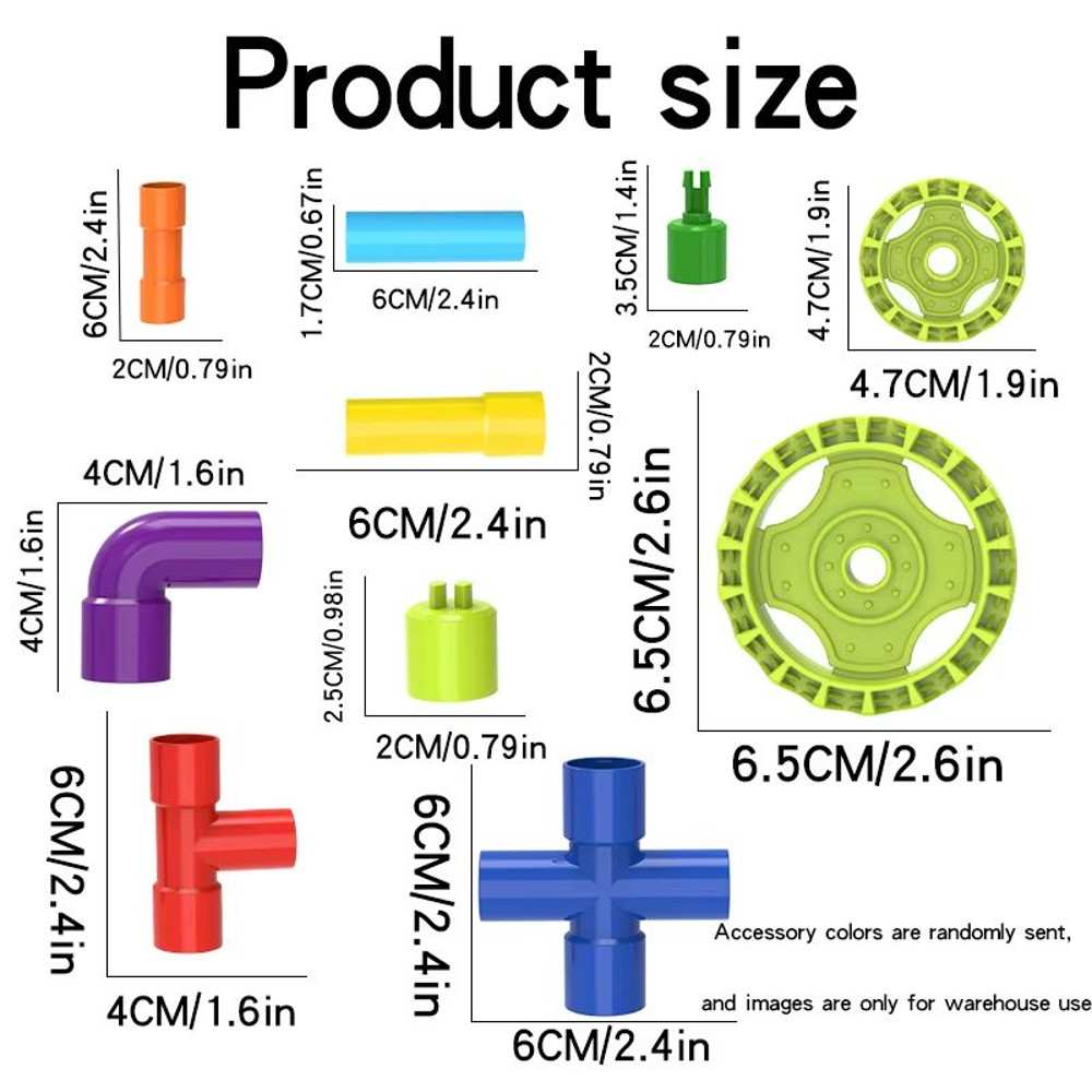 DIY Building Pipe Blocks Creative Water Pipe Splicing Construction Toy For Kids 4