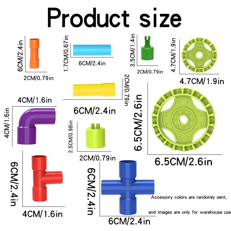 DIY Building Pipe Blocks Creative Water Pipe Splicing Construction Toy For Kids 4