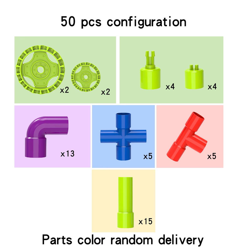 DIY Building Pipe Blocks Creative Water Pipe Splicing Construction Toy For Kids 8