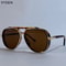Mens Oversized Polarized Pilot Sunglasses Luxury Double Beam Vintage Driving Shades 17