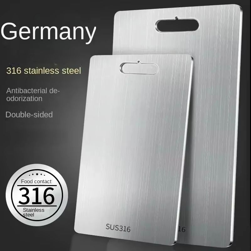 Premium 316 Stainless Steel DoubleSided Cutting  Kneading Board 0