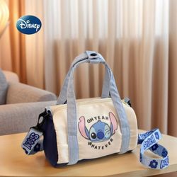 cartoon strawberry bear canvas shoulder bag – casual crossbody tote for women