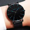 UltraThin Mens Business Watch Minimalist Quartz Wristwatch With Mesh Band 2