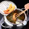 Japanese Stainless Steel Deep Frying Pot With Thermometer  Lid  Tempura Fryer Pan 2024 Cm 0