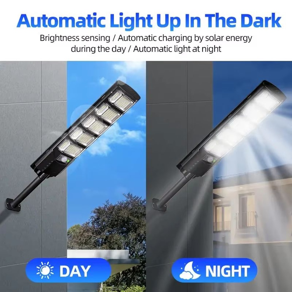 100000LM Solar LED Street Light Commercial Outdoor Dusk To Dawn Security Lamp Waterproof 1