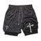 2in1 Mens Workout Running Shorts With Compression Liner Athletic Gym Shorts With Phone Pocket Tow 10