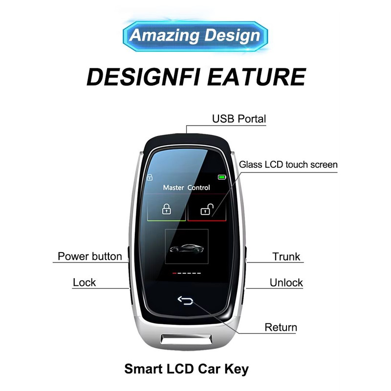 CF920 Universal Smart LCD Car Key Modified Keyless Entry Remote With Auto Lock Display For Audi B 3