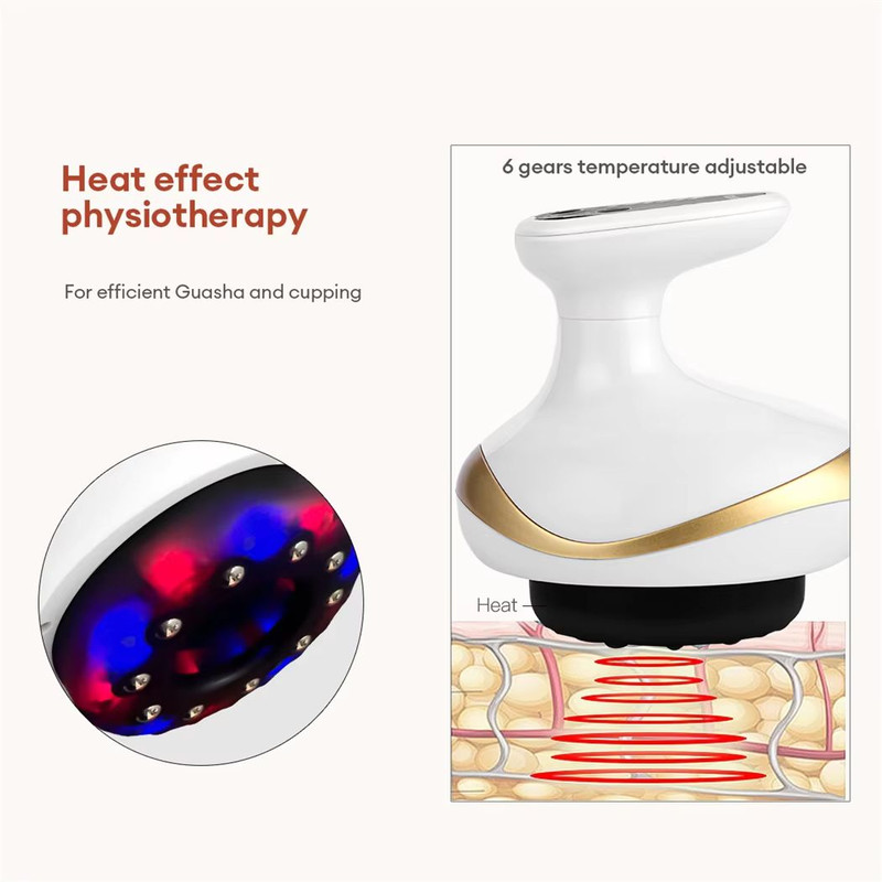 Electric EMS Body Massager With LCD Display  Cupping Therapy Guasha Scraping Vacuum Suction  IR Hea 3