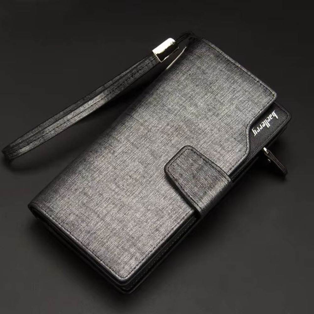 Baellerry Long Mens Wallet Large Capacity PU Leather Zipper Purse Card Holder 10