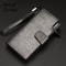 Baellerry Long Mens Wallet Large Capacity PU Leather Zipper Purse Card Holder 12