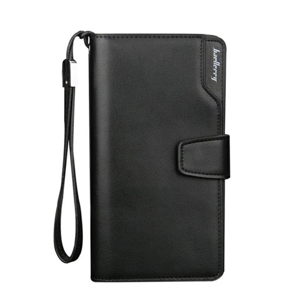 Baellerry Long Mens Wallet Large Capacity PU Leather Zipper Purse Card Holder 6