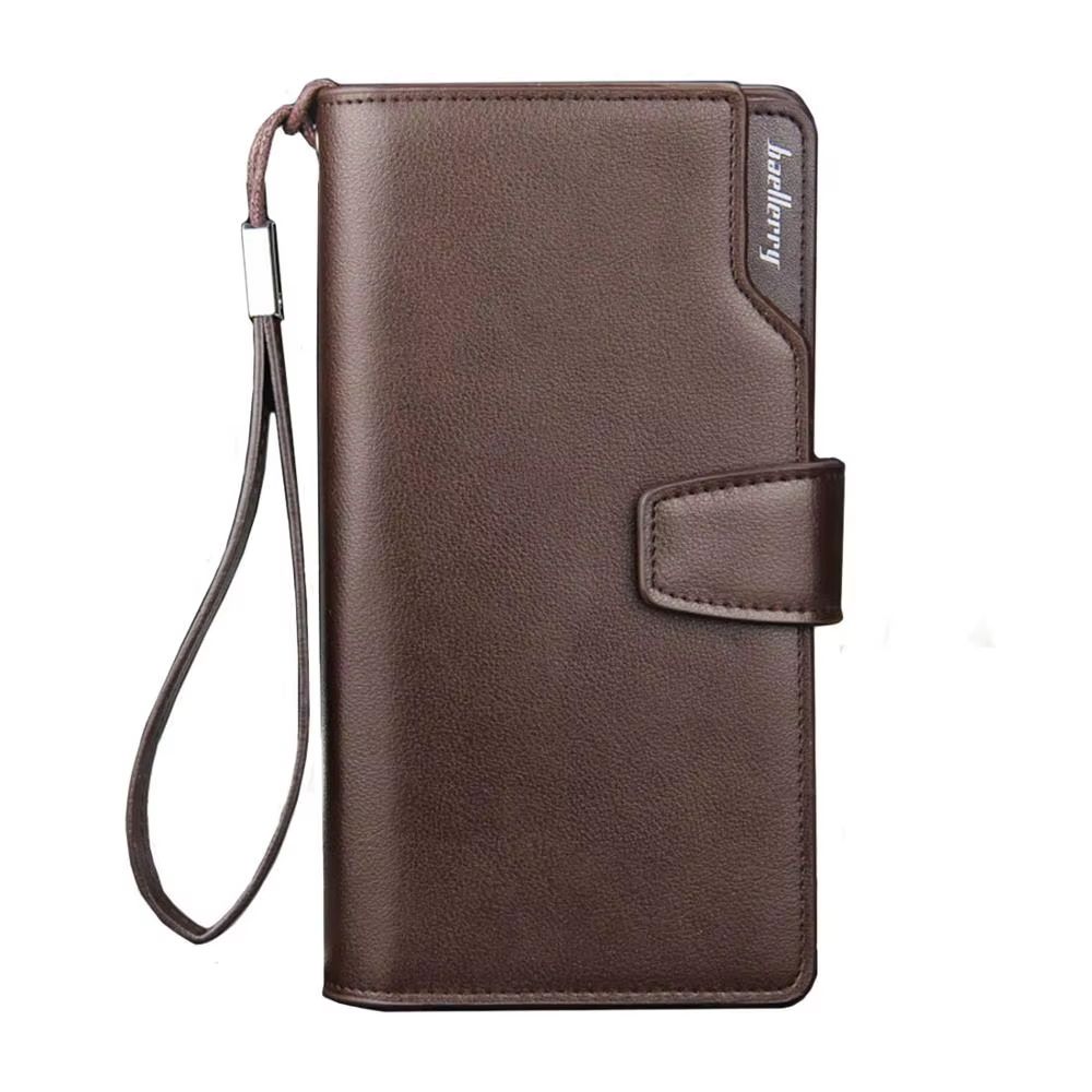 Baellerry Long Mens Wallet Large Capacity PU Leather Zipper Purse Card Holder 7
