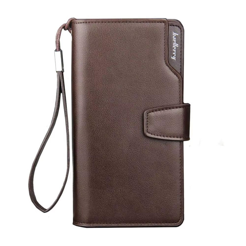 Baellerry Long Mens Wallet Large Capacity PU Leather Zipper Purse Card Holder 7
