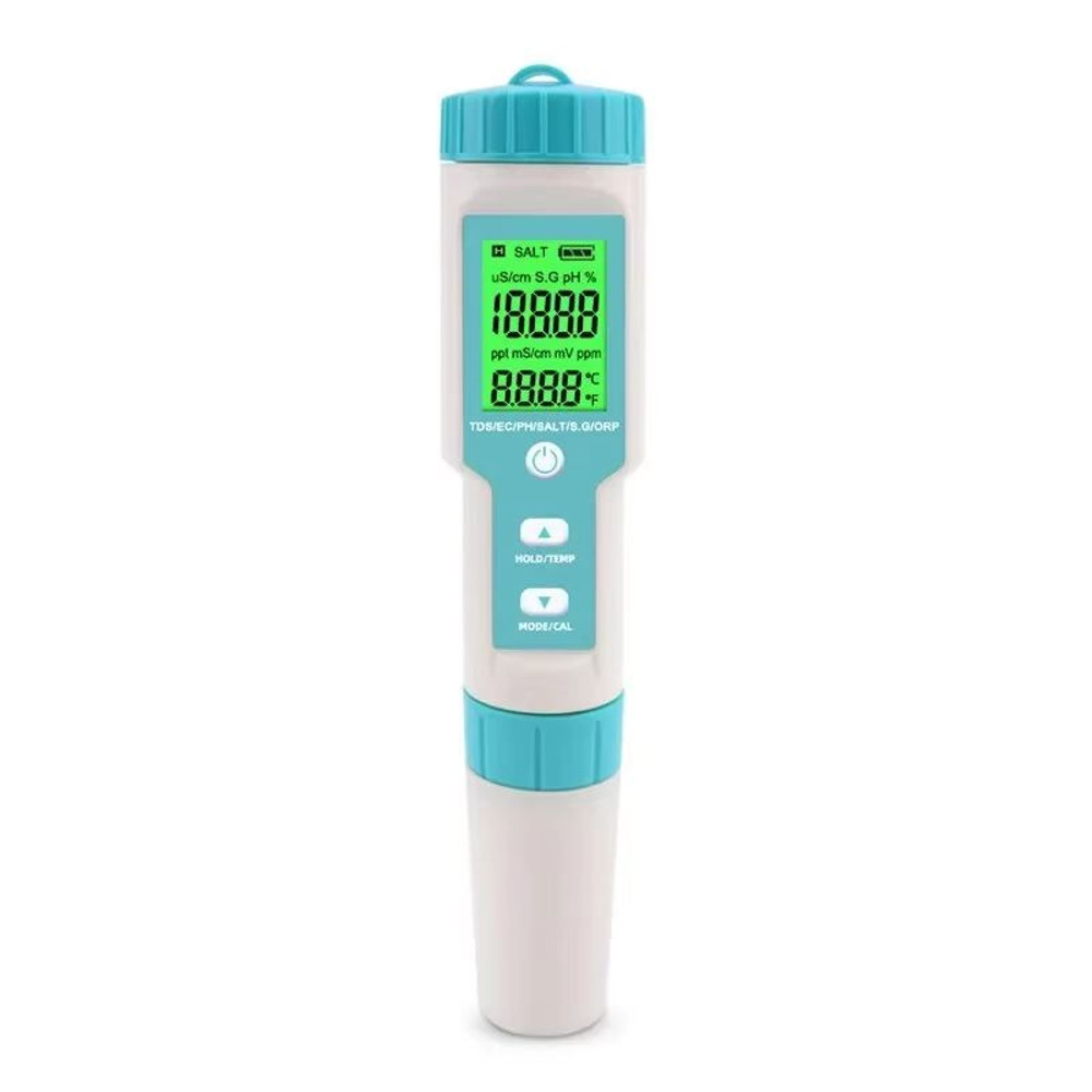Yieryi Digital Water Quality Tester Professional TDS EC PH Meter With Salinity ORP SG Temperature 6