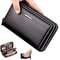 Mens Leather Long Wallet Business Clutch Purse With Phone Card Holder 0