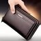 Mens Leather Long Wallet Business Clutch Purse With Phone Card Holder 6