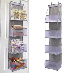 over the door hanging organizer – 4/6 layer wall storage for closet, bathroom, nursery & bedroom