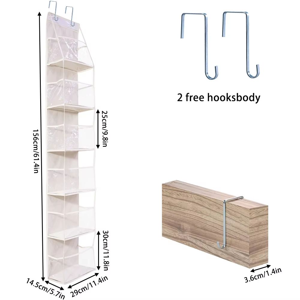 Over The Door Hanging Organizer 46 Layer Wall Storage For Closet Bathroom Nursery Bedroom 10