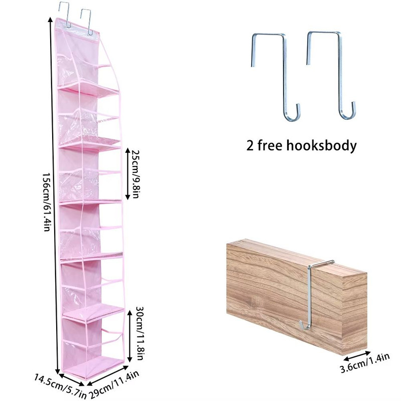 Over The Door Hanging Organizer 46 Layer Wall Storage For Closet Bathroom Nursery Bedroom 11