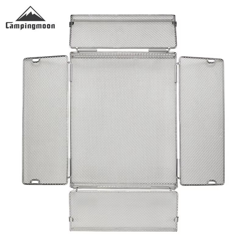 CAMPINGMOON CK24 IGT Mesh Box  Storage Basket  Multifunctional 304 Stainless Steel Outdoor Table Un 4