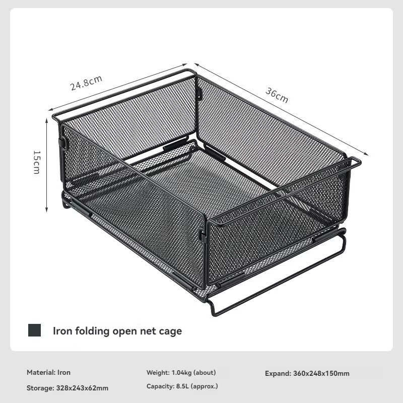 CAMPINGMOON CK24 IGT Mesh Box  Storage Basket  Multifunctional 304 Stainless Steel Outdoor Table Un 5