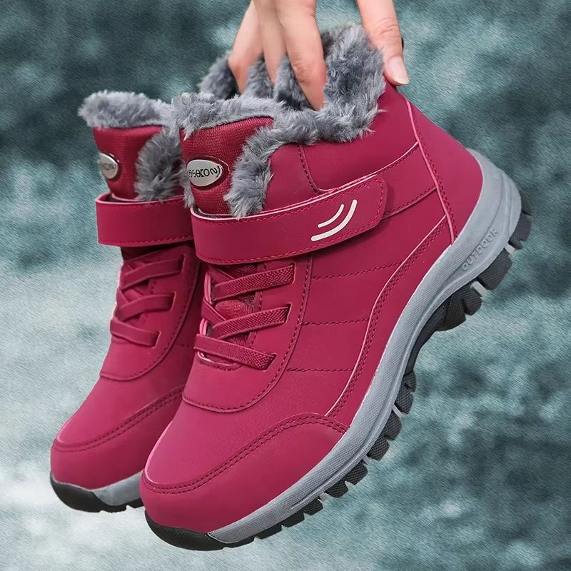 Womens Winter Snow Boots Warm Fur Lined Platform Ankle Boots With NonSlip Sole For Outdoor Hiking 2