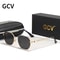 GCV Retro Womens Rectangular Metal Frame Sunglasses With Polaroid Lenses 7