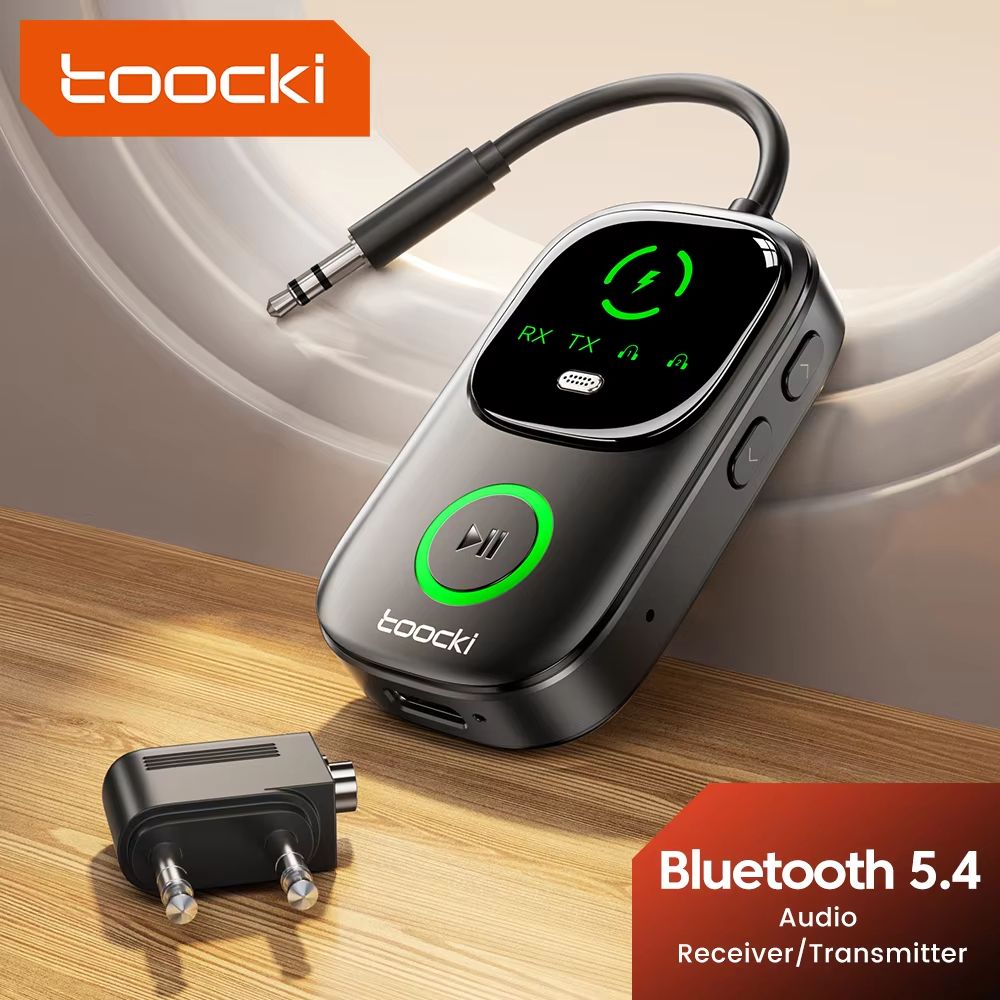 Toocki Bluetooth 54 Audio Receiver Transmitter 2in1 Wireless AUX Adapter For TV Car And Earphones 0