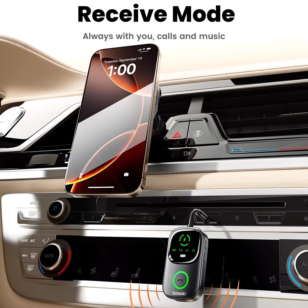 Toocki Bluetooth 54 Audio Receiver Transmitter 2in1 Wireless AUX Adapter For TV Car And Earphones 2