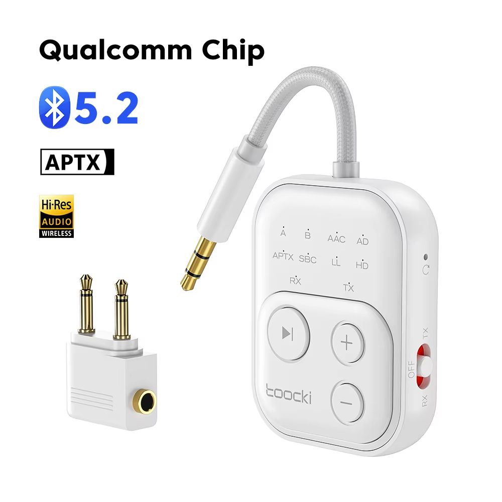 Toocki Bluetooth 54 Audio Receiver Transmitter 2in1 Wireless AUX Adapter For TV Car And Earphones 7