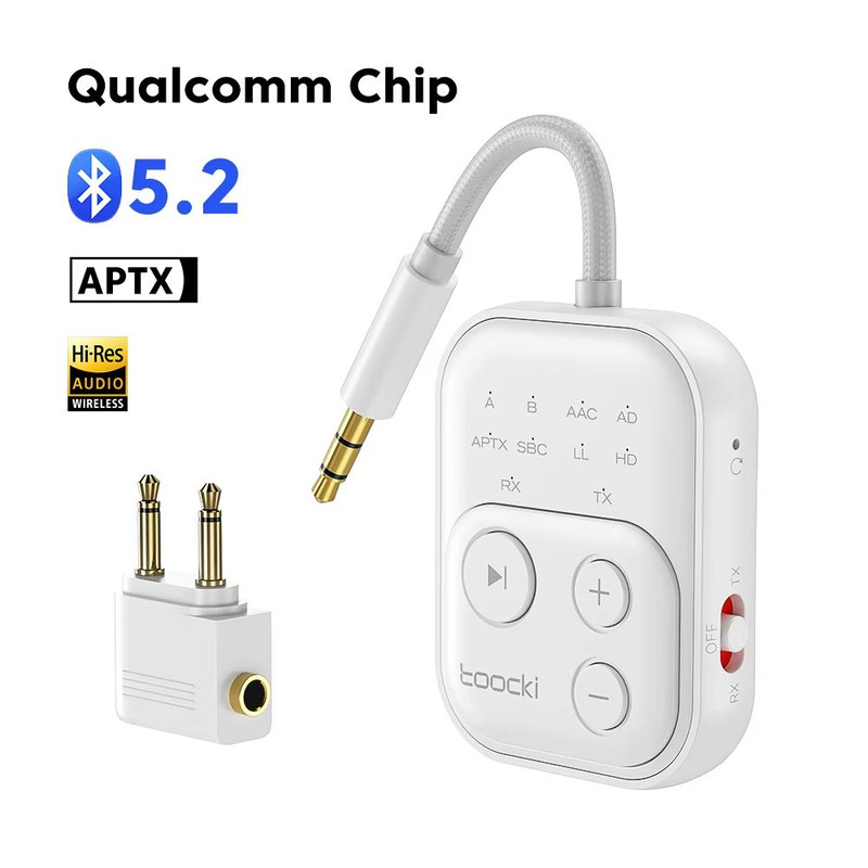 Toocki Bluetooth 54 Audio Receiver Transmitter 2in1 Wireless AUX Adapter For TV Car And Earphones 7