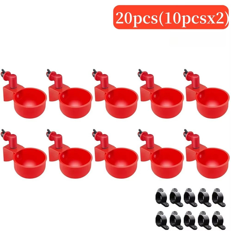 Automatic Poultry Drinking Cups 51020 Pcs Chicken Waterer Bowls For Hens Ducks And Small Birds 9