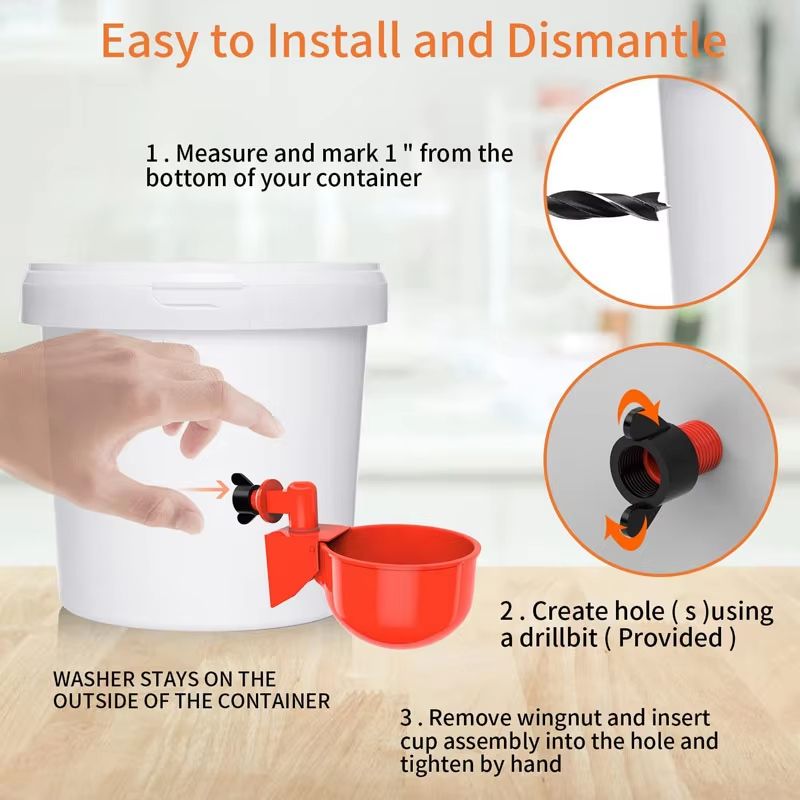 Automatic Poultry Drinking Cups 51020 Pcs Chicken Waterer Bowls For Hens Ducks And Small Birds 4