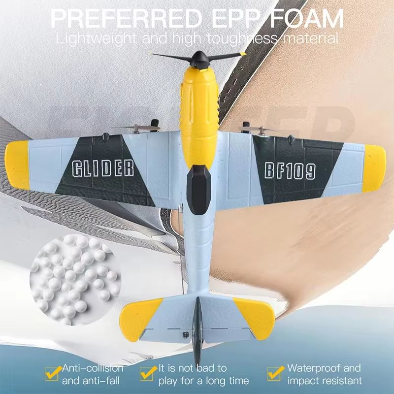 AeroAce BF109 RC Plane Professional 24G EPP Foam Remote Control Airplane Glider Model For Kids Ad 2